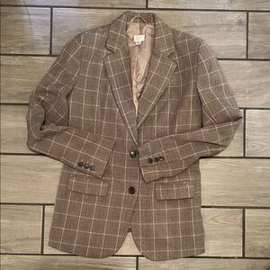 A new day Classic Brown Windowpane Blazer - Brand: